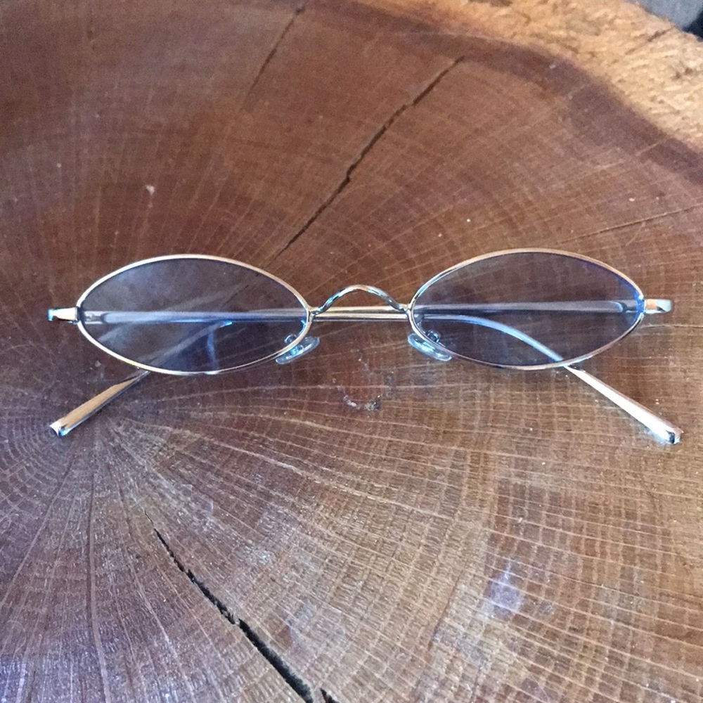 90s blue tinted sunglasses